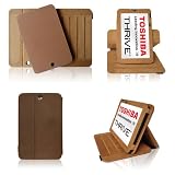 Toshiba Thrive 10.1 || COPPER || 360° Rotating Case & Cover w/ Built-in Multi-Angle Stand + BONUS Stylus by SecondShells ® 10.1 Android Tablet