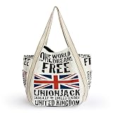 ILEA - [Free Flag] 100% Cotton Eco Canvas Shoulder Tote Bag / Shopper Bag / Multiple Pockets