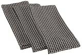 DII Heavyweight Kitchen Towel, Black, Set of 3