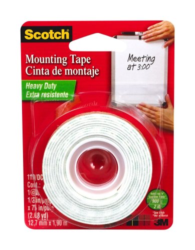 3M Scotch 110/DC Heavy Duty Mounting Tape, 1/2-by-75-Inch