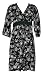 Apparel : Empire Dress with V-Neck/Black with Cream Print