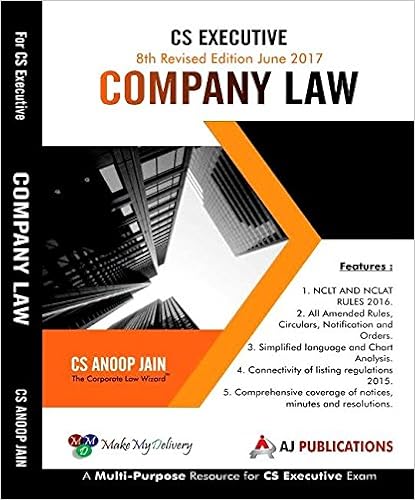 CS Anoop Jain books for CS Executive Exam