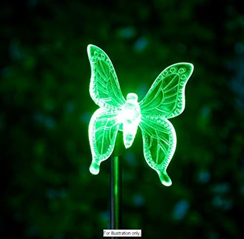 FoMann Solar Garden Lights Solar Lawn Lights Garden Light with Dragonfly and Butterfly Figurine 6 PKs