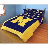 Michigan Wolverines NCAA Comforter Set (Panel/Rotary-Solid)