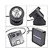 Exlight Solar Powered Ground Light, 6 White LEDs, Easy to Install, for the Garden, the Pathway or Stairway, Color Black