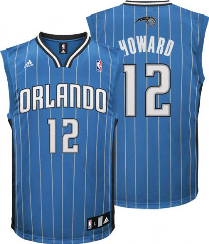 Dwight Howard Youth Jersey: adidas Blue Pinstripe Replica #12 Orlando Magic Jersey