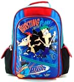 Phineas & Ferb Backpack | 16in Large School Bag - Bursting Plans | @ Sunset Jungle