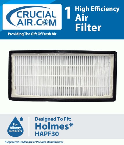 1 Holmes HEPA Air Cleaner Filter Designed To Fit Holmes, HoneyWell, VICKS; Compare To Filter Part # 16216, HRC1 & Holmes Part # HAPF30, HAPF30D, HAPF600D; Designed & Engineered by Crucial Air
