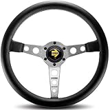 Momo PRO35BK0S Prototipo Silver 350 mm Leather Steering Wheel