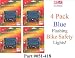 Bike & Runner's Safety Light 4 Pack - Flashes BLUE, 5 White LED Flashing thru BLUE COVER , 7 Function, 6 Patterns for Outdoor Runner's, Jogger's & Walker's with Arm Strap, Belt Clip and Bike Mount