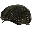 Unisex Adjustable Sequins Shimmer Dancer Curved Ivy Cabby Driver Hat Cap Black