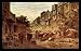 Anton Burger (Frankfurt am Main, Jews wall with the backs of houses Judengasse, cattle and hostels The golden air) Framed Art Poster Print - 11 X 17