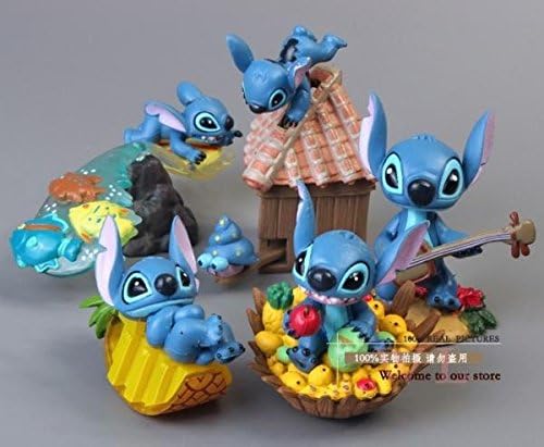 Cute Mini Lilo &amp; Stitch PVC Action Figure Collection Model Toys Dolls 5pcs/set Christmas Gift