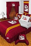 IMAGE OF Kansas City Chiefs Sidelines Comforter & Sheet Complete Bedding Set