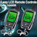 2-Way LCD Pager Motorcycle Bike Remote Engine Starter Security Alarm Control Kit
