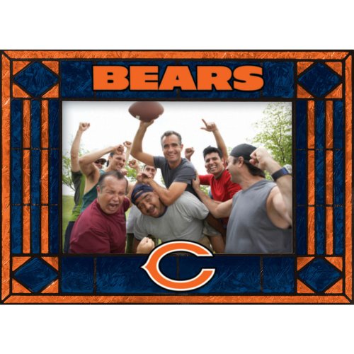 Chicago Bears Art Glass Horizontal Frame