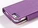 iPhone 5s Case,iPhone 5 Case,ULAK iPhone SE Wallet Case Synthetic Leather Wallet Case Stand with Card Slots for iPhone 5/5S/SE(Purple+White)