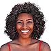 Tirrinia Synthetic Kinky Curly Half Wig Short Afro Wigs Heat Resistant Natural Looking Daily Party Costume Hair Black Women