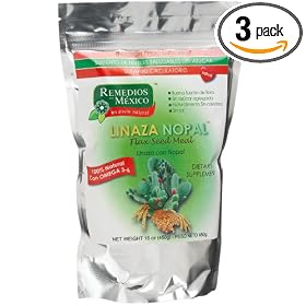 Remedios De Mexico Linaza Nopal (Flaxseed Meal with Nopal Cactus), 16-Ounce Pouches (Pack of 3)