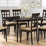 Coaster Contemporary Oval Dining Table, Cappuccino Finish