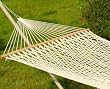 White Rope Double Hammock w Spreader Bars - Polyester