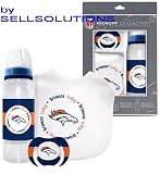 DENVER BRONCOS NFL Baby Gift Set: Kickoff Collection 3-Piece Baby Feeding Set