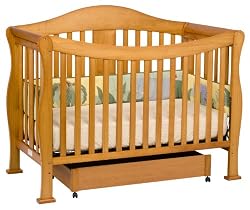 DaVinci Parker 4 in 1 Crib with Toddler Rail, Oak