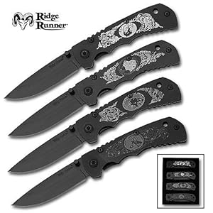 Ridge Runner Wildlife Folding Knife 4pc Set