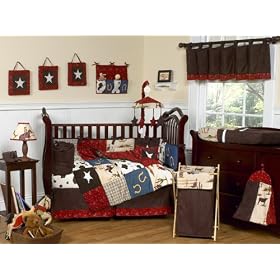 Wild West Cowboy Western Horse 9 pc Baby Boy Crib Bedding Set by JoJo Designs