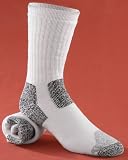 6 - Prs. Extreme Cushioned Steel Toe Work Socks White