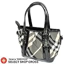 バーバリー BURBERRY レディース トートバッグ ALL BB LOWRY ビートチェック 3460048 ブラック×ホワイト 並行輸入