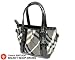 バーバリー BURBERRY レディース トートバッグ ALL BB LOWRY ビートチェック 3460048 ブラック×ホワイト 並行輸入