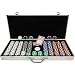 650 11.5 Gram Dice-Striped Poker Chips in Aluminum Case