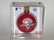 FLORIDA PANTHERS (2 5/8" In Diameter) Glass Logo CHRISTMAS ORNAMENT