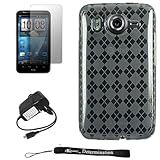 Clear Smooth Durable TPU Skin with Argyle Texture Design Protector / Silico ....