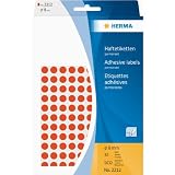 Produkt-Bild: Herma 2212 Vielzwecketiketten &Oslash; 8 mm, rund Papier matt 5632 St&uuml;ck, rot