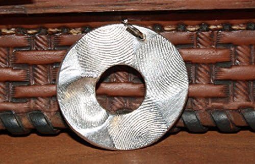 Silver Fingerprint Circle Pendant