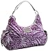 Betseyville Lucky Stripes Top Zip Satchel,Purple,one size