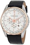 Pierre Petit Men's P-786B Serie Le Mans Two-Tone Chronograph Tachymeter Black Leather Watch