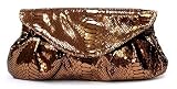 Urban Expressions - Metallic Python Fold Over Clutch
