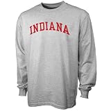 Indiana Hoosiers Ash Vertical Arch Long Sleeve T-shirt
