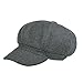 Vbiger Men and Women's Wool Fedora Newboys Hat (Grey)