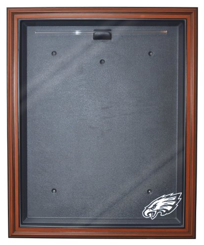 NFL Philadelphia Eagles Cabinet Style Jersey Display, Brown