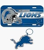 Detroit Lions License Plate & Key Ring Auto Set