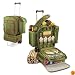 Picnic Time Excursion Ultimate Cooler On Wheels w/ Deluxe Service For 4 (Pine Green)