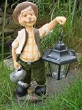Produkt-Bild: Opa Hans mit Solar Laterne Gartenfigur Deko Figur