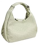 51U QVRaTnL. SL160  Bottega Veneta Woven Cream Leather Expandable Medium Hobo 125787/V0016/9671