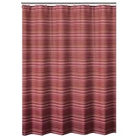 Palm Beach Stripe Fabric Shower Curtain, Spicy