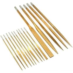 15 Jewelers Titanium Diamond Needle Precision File Set