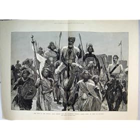 Cheik Arabe Followers Baker Pasha Camp du Soudan de 1884 Guerres